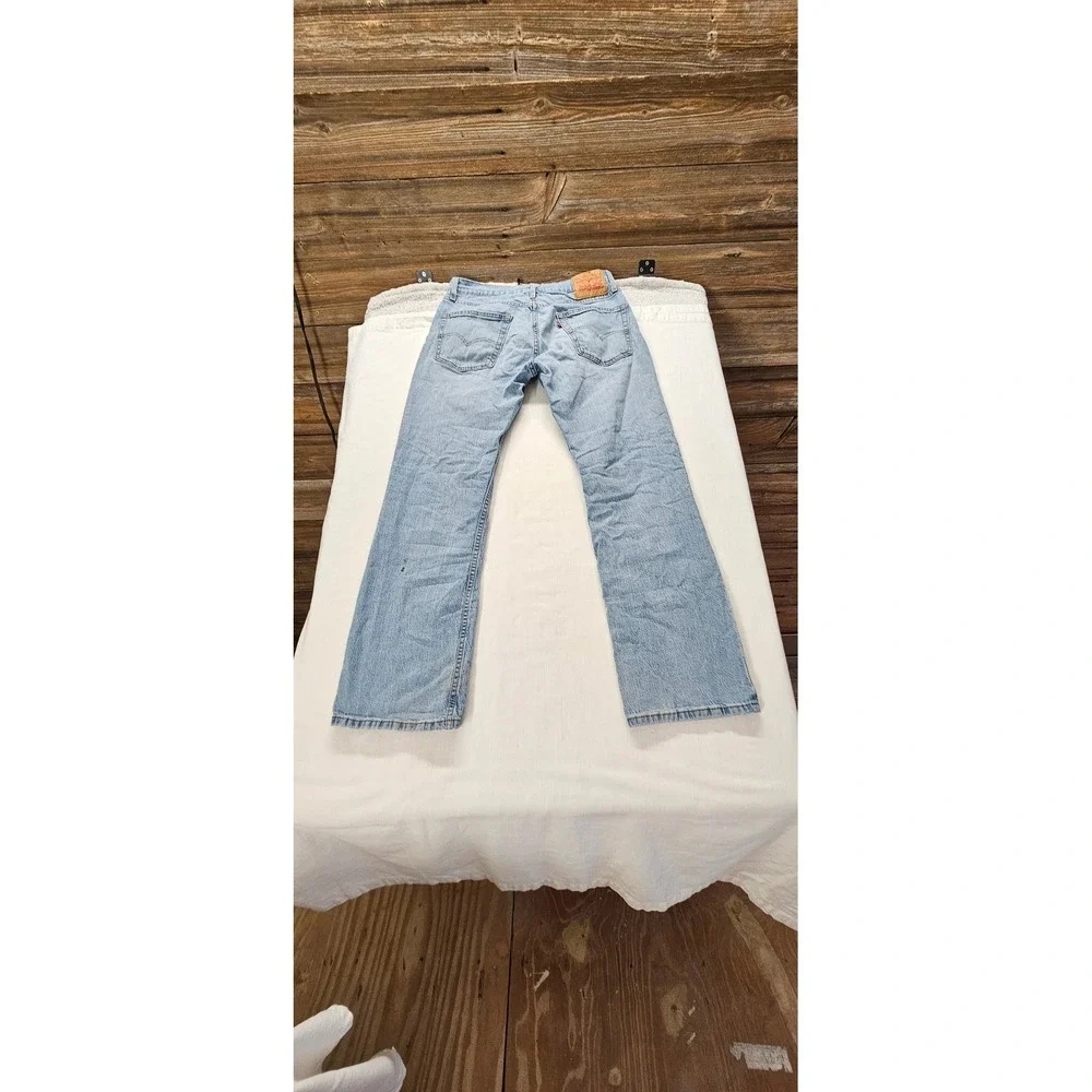 Levis 527 Slim Bootcut Light Wash Blue Denim Jeans Mens W31 L30 05527-0672
